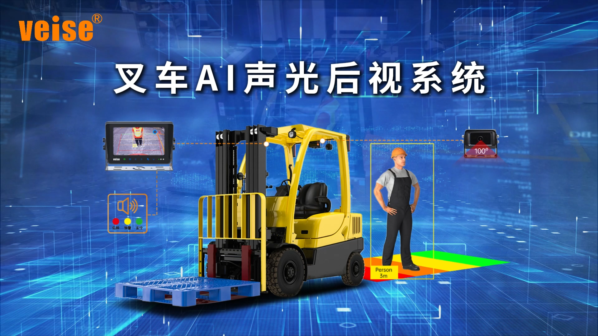 叉車AI聲光后視系統